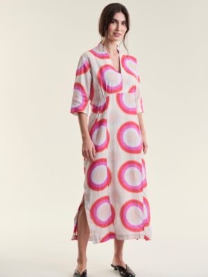 Harukaze Long Dress Op Art 15201-9408