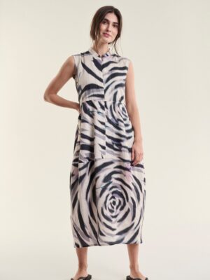 Harukaze Sleeveless Dress Zebra Rose 15202-9405
