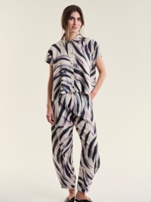 Harukaze Shirt Zebra Rose 15204-9405