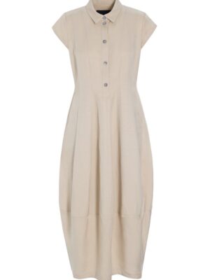 Sukosu Dress With Collar Ivory 15208-1037